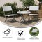 Flash Furniture Rouen 3-Pc Foldable French Bistro Set, PE Rattan Back, Seat and Table Top, Gray/White w/Steel Frame FV-FWA085-GRYWHT-GRY-GG - alternate 2